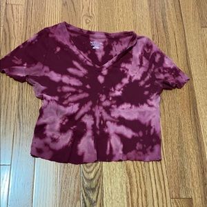Bleach tie dye crop top